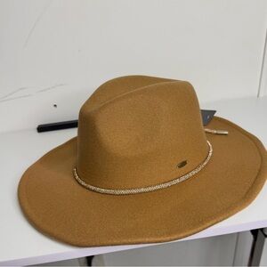 NWT C.C.New York Tan Fedora Hat